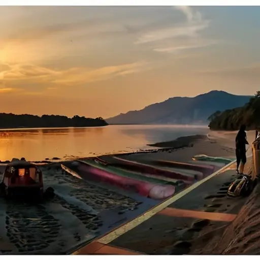 Атмосфера спокойных поездок на рассвете